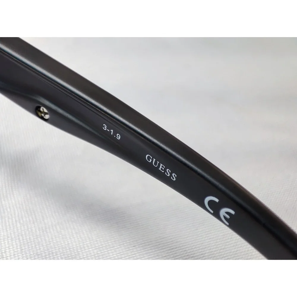 Guess GF0190 02W Black Square Sunglasses 58-19-130 Gradient Lens Men